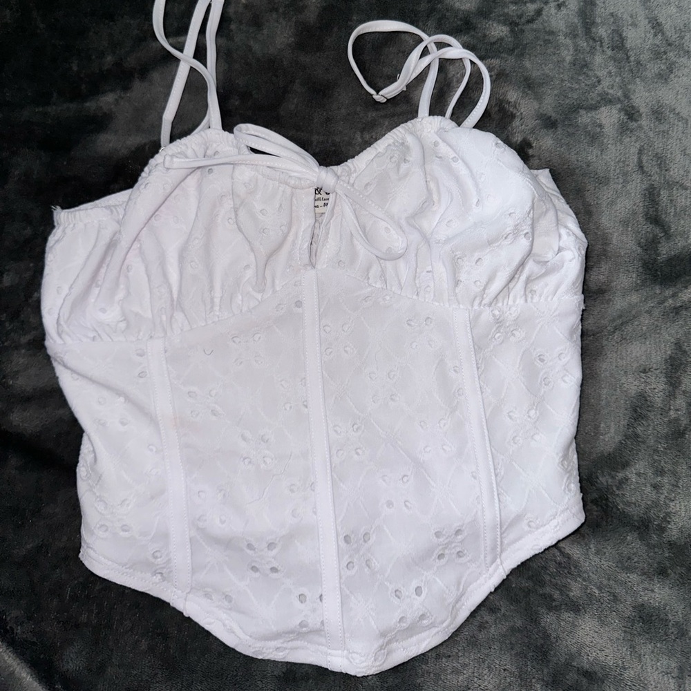 White crop top